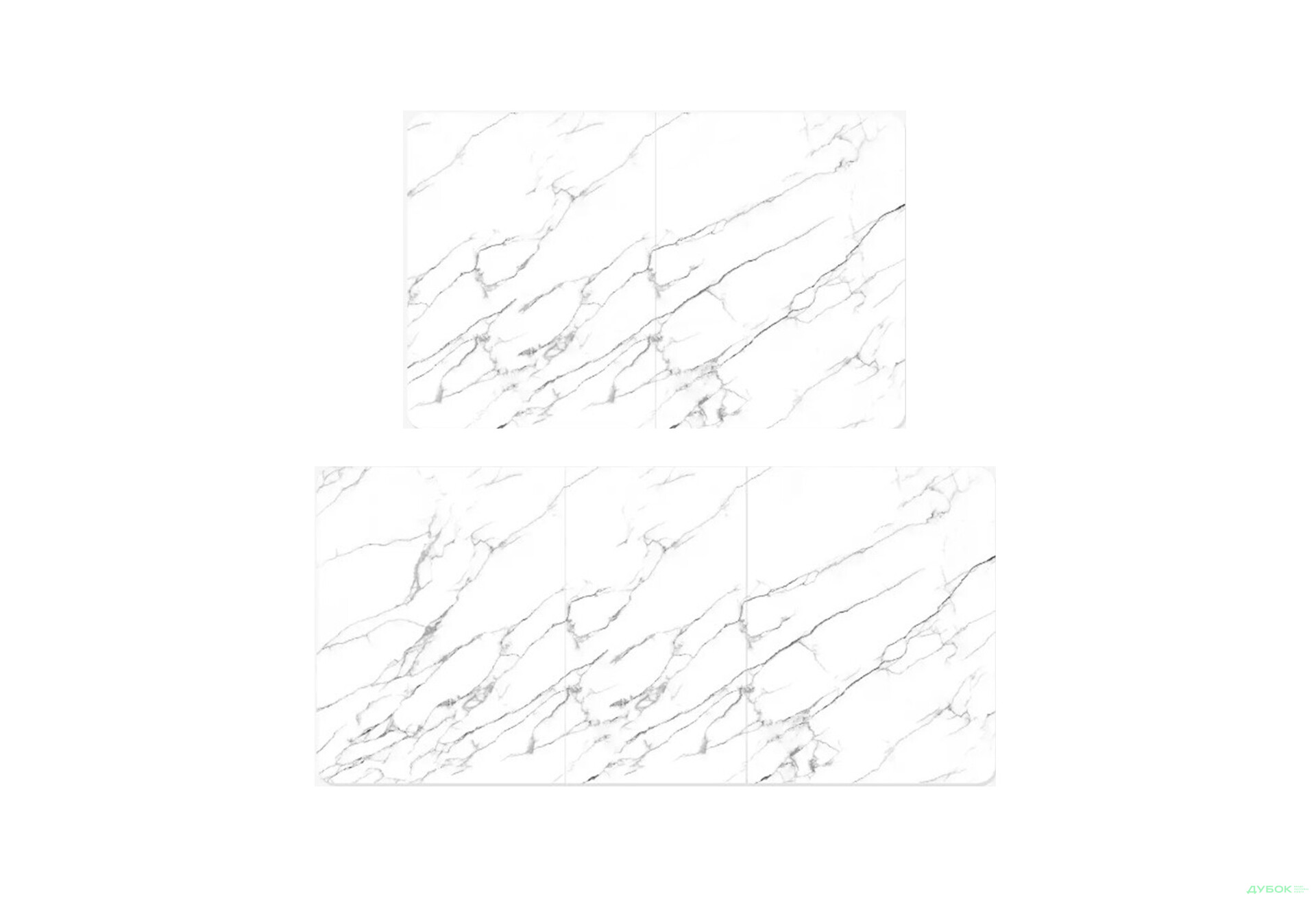 Зображення 3 - Стіл кухонний Jam Slide / Слайд розкладний 120 / 160 см, біле дерево / скло діамант 66 М