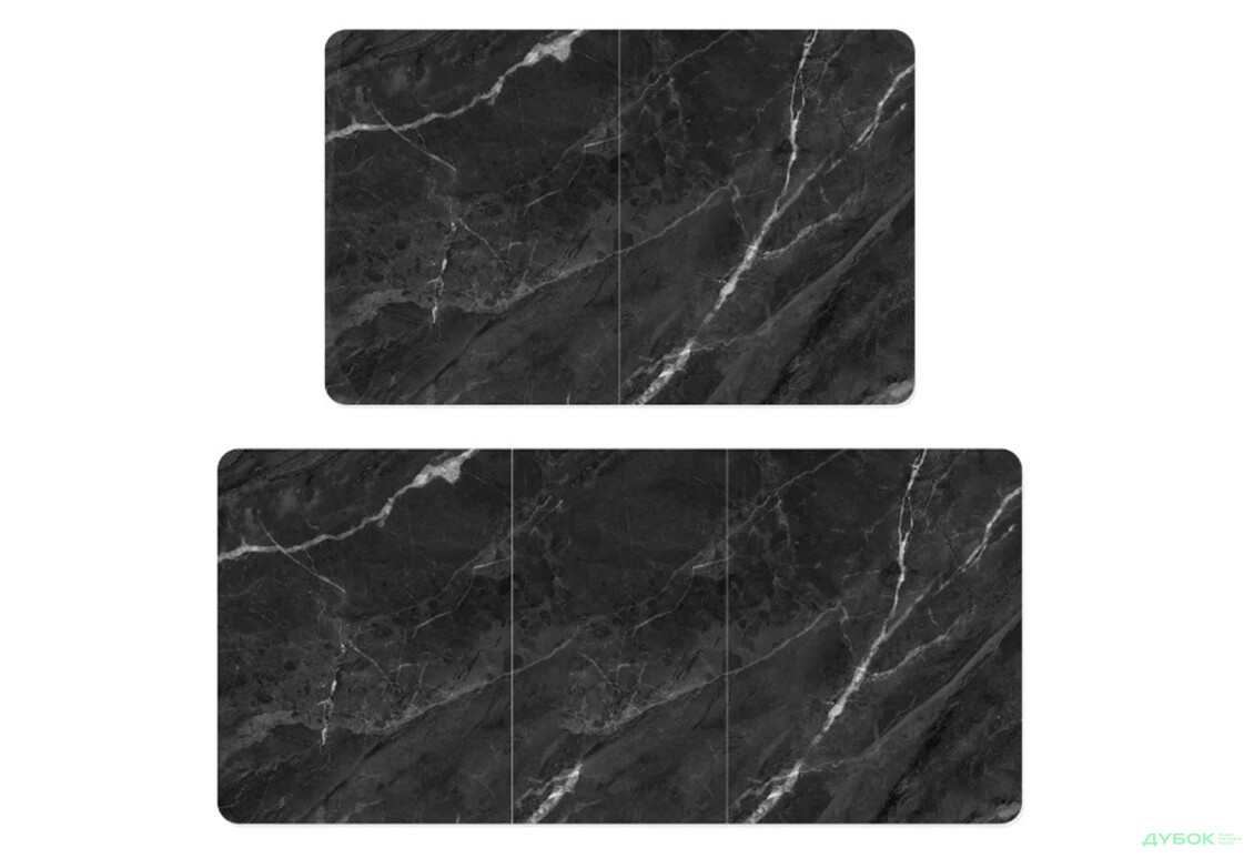 Зображення 3 - Стіл кухонний Jam Slide / Слайд розкладний 120 / 160 см, біле дерево / скло діамант 87 М