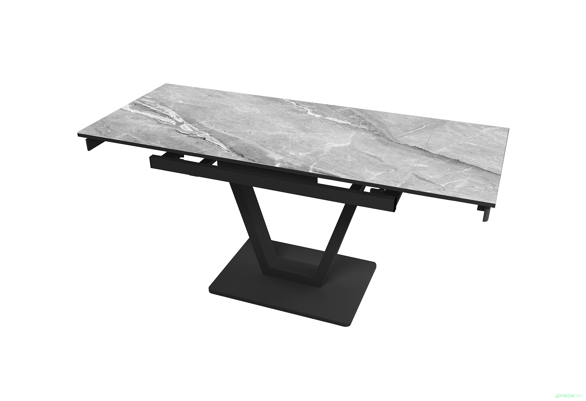 Изображение 2 - Стол кухонный Jam Maxi V / Максі В раскладной 110/170 см, черный / бриллиант 78 М