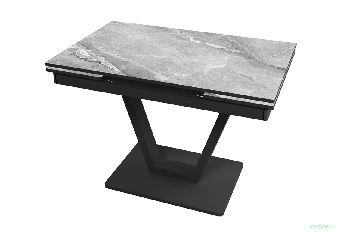 Стол кухонный Jam Maxi V / Максі В раскладной 110/170 см, черный / бриллиант 78 М