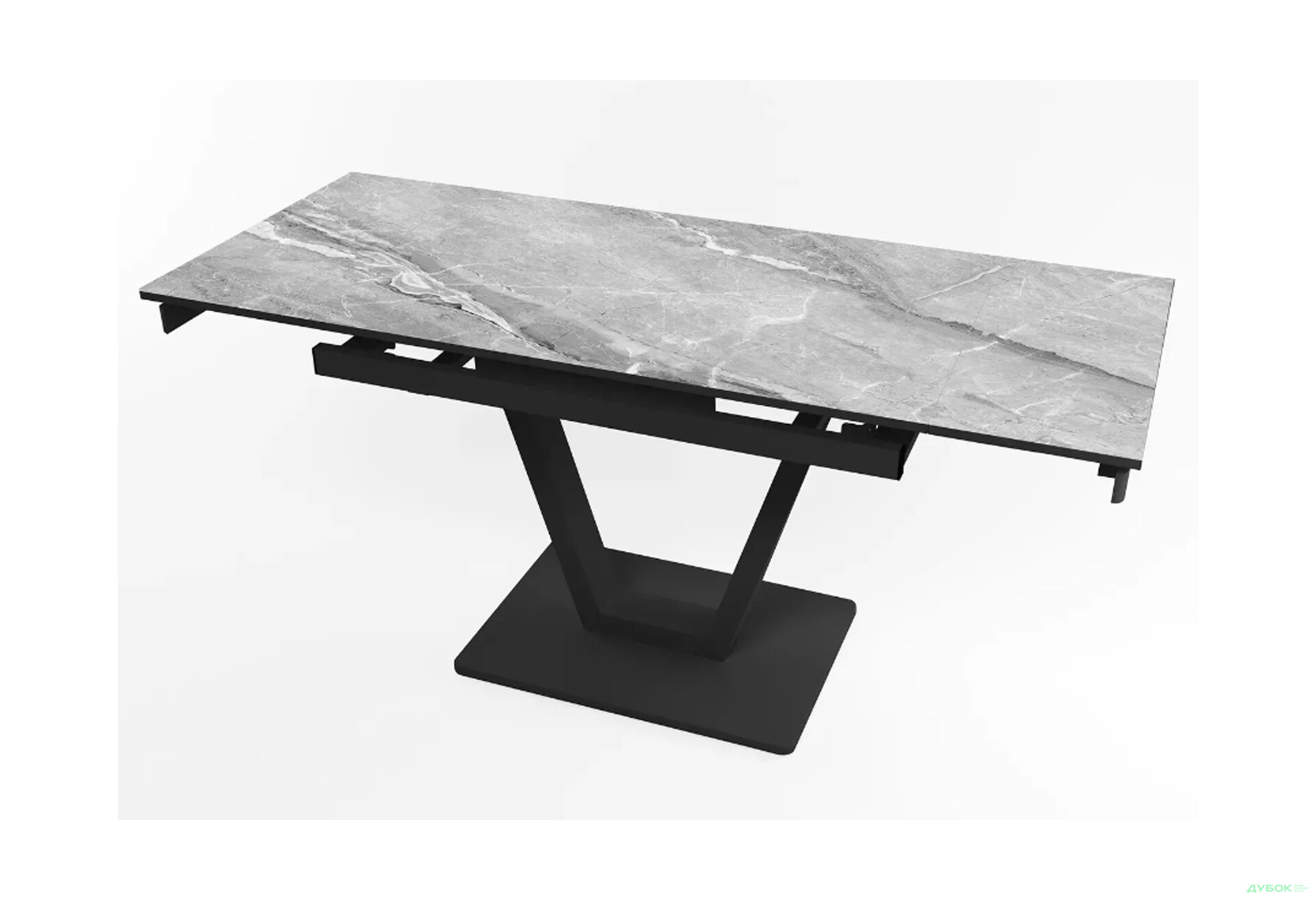 Зображення 2 - Стіл кухонний Jam Maxi V / Максі В розкладний 110 / 170 см, чорний / діамант 78 М