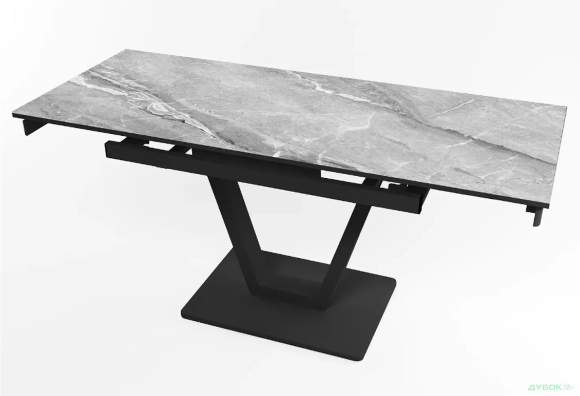 Зображення 2 - Стіл кухонний Jam Maxi V / Максі В розкладний 110 / 170 см, чорний / діамант 78 М