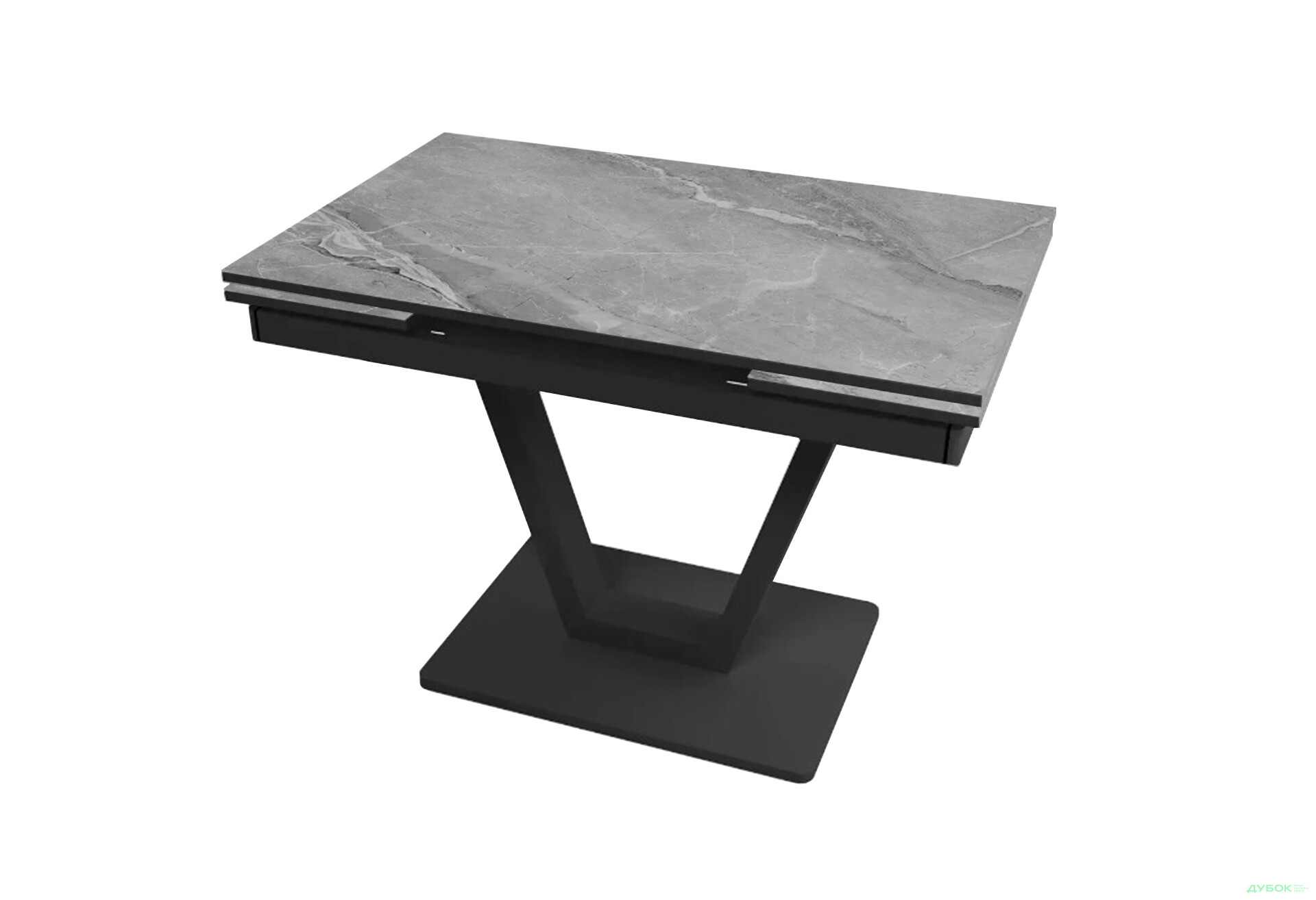 Зображення 1 - Стіл кухонний Jam Maxi V / Максі В розкладний 110 / 170 см, чорний / діамант 78 М