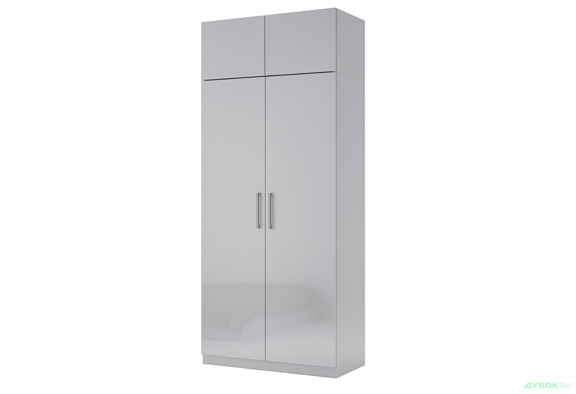 Изображение 2 - Антресоль МироМарк Меги/Megy к 2-дверному шкафу, 89,6 см глянец серый шиншилла