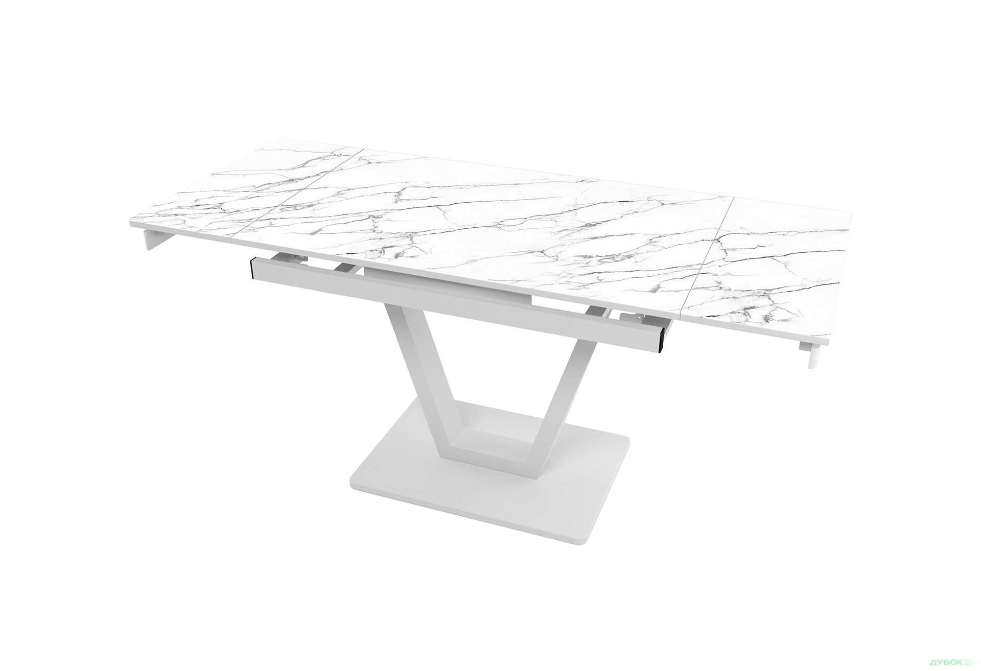 Зображення 2 - Стіл кухонний Jam Maxi V / Максі В розкладний 110 / 170 см, білий / діамант 66 М