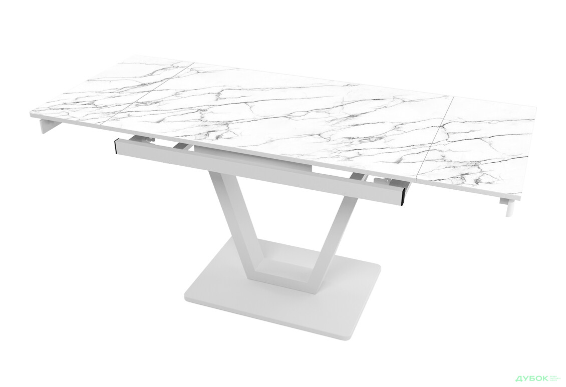 Зображення 2 - Стіл кухонний Jam Maxi V / Максі В розкладний 110 / 170 см, білий / діамант 66 М