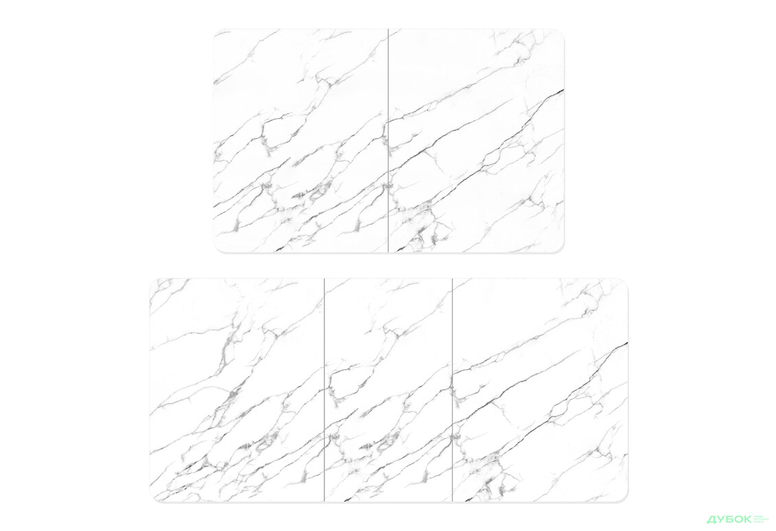 Зображення 4 - Стіл кухонний Jam Maxi V / Максі В розкладний 110 / 170 см, білий / діамант 66 М