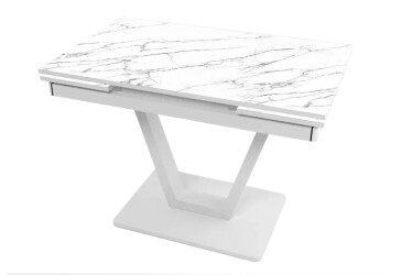 Стіл кухонний Jam Maxi V / Максі В розкладний 110 / 170 см, білий / діамант 66 М