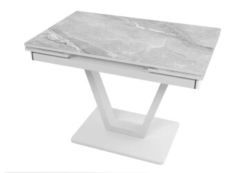 Стіл кухонний Jam Maxi V / Максі В розкладний 110 / 170 см, білий / діамант 78 М