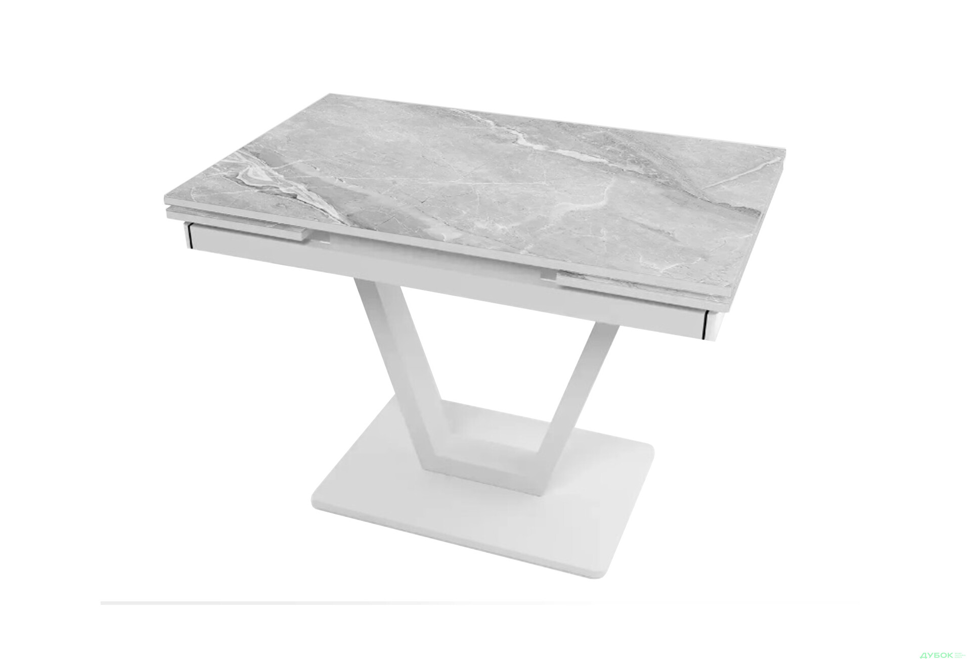 Зображення 1 - Стіл кухонний Jam Maxi V / Максі В розкладний 110 / 170 см, білий / діамант 78 М