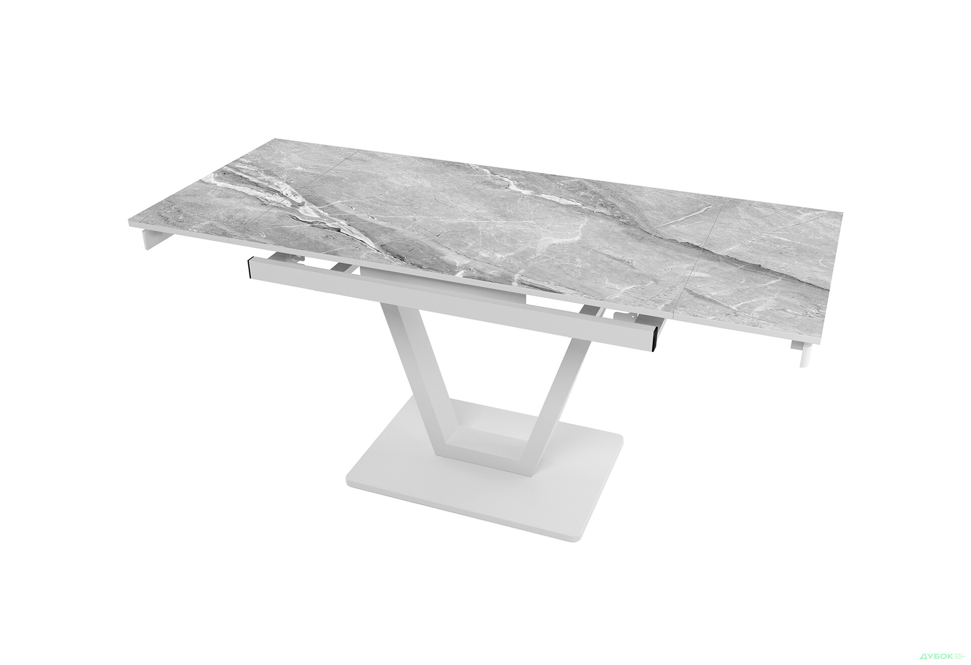 Зображення 2 - Стіл кухонний Jam Maxi V / Максі В розкладний 110 / 170 см, білий / діамант 78 М