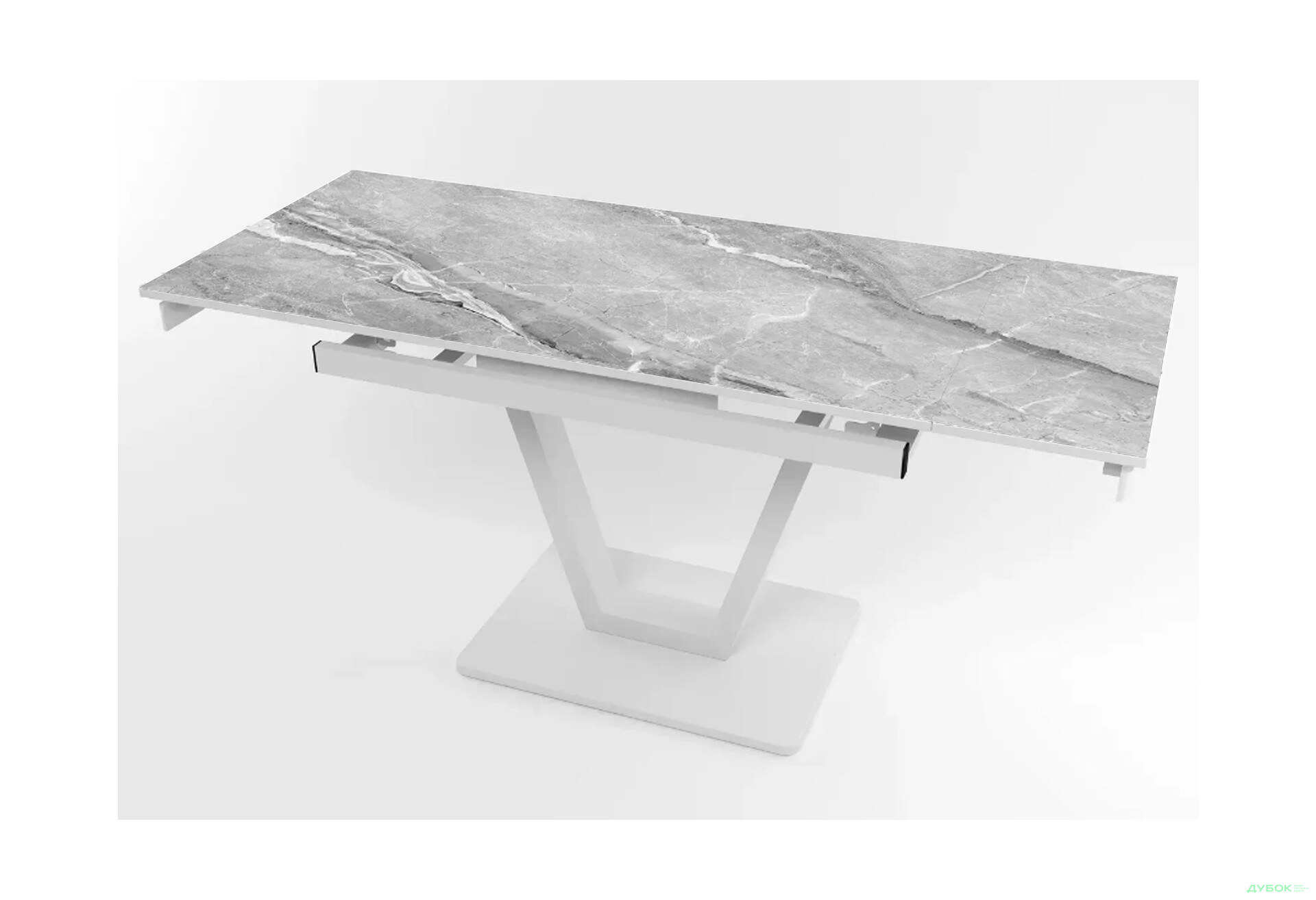 Зображення 2 - Стіл кухонний Jam Maxi V / Максі В розкладний 110 / 170 см, білий / діамант 78 М