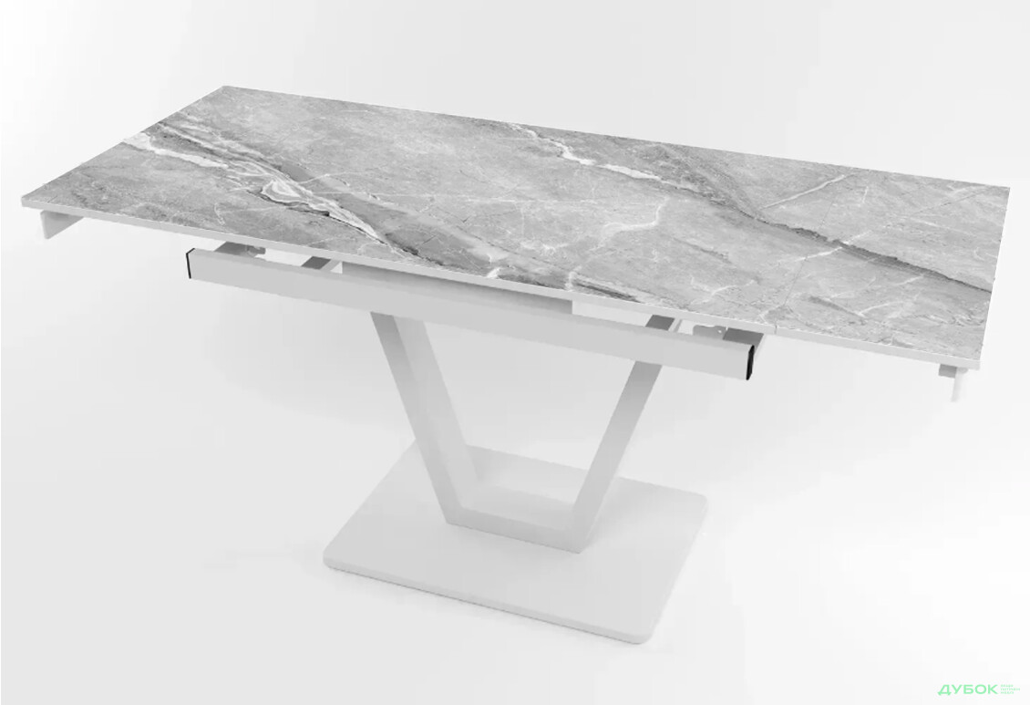 Зображення 2 - Стіл кухонний Jam Maxi V / Максі В розкладний 110 / 170 см, білий / діамант 78 М