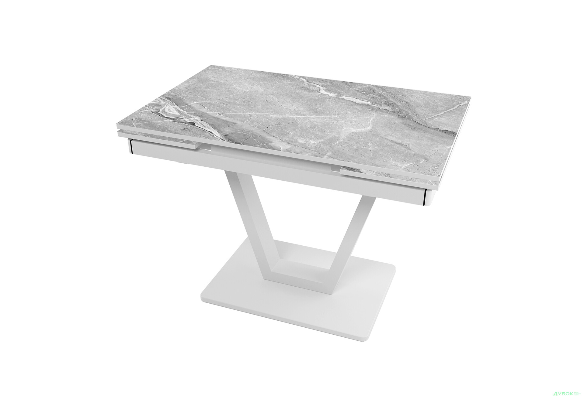 Зображення 1 - Стіл кухонний Jam Maxi V / Максі В розкладний 110 / 170 см, білий / діамант 78 М