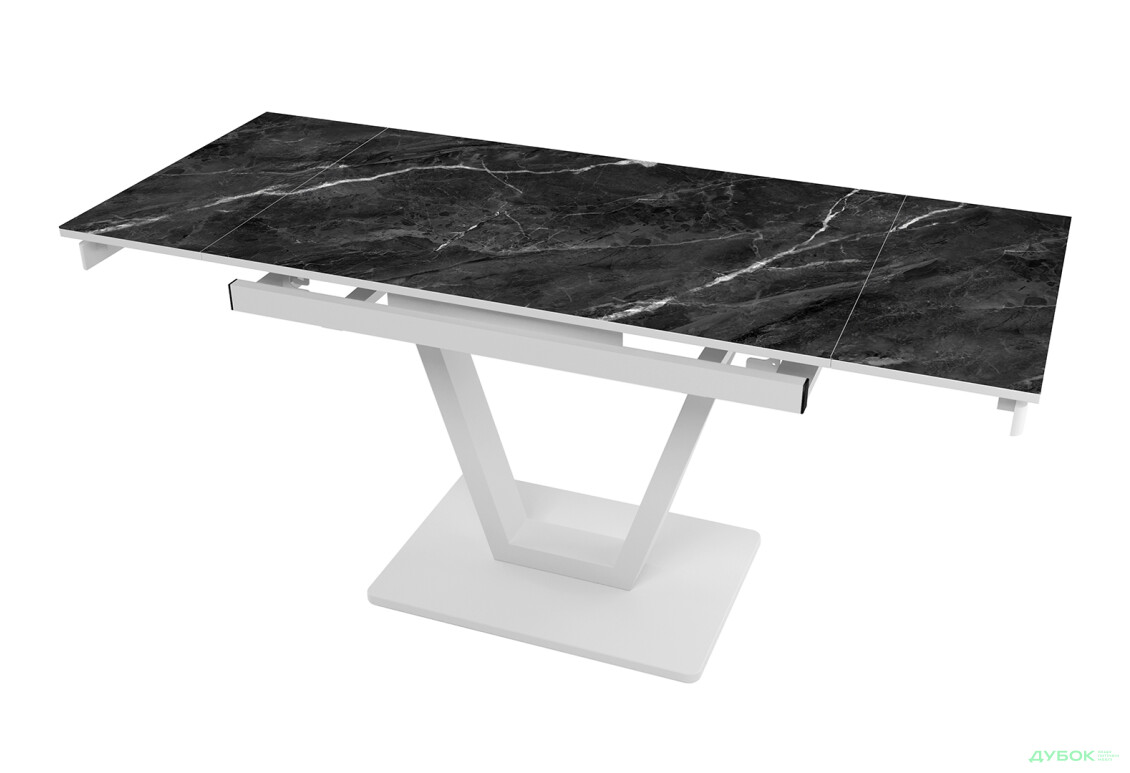 Изображение 2 - Стол кухонный Jam Maxi V / Максі В раскладной 110/170 см, белый / бриллиант 87 М