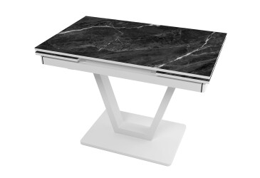 Стол кухонный Jam Maxi V / Максі В раскладной 110/170 см, белый / бриллиант 87 М