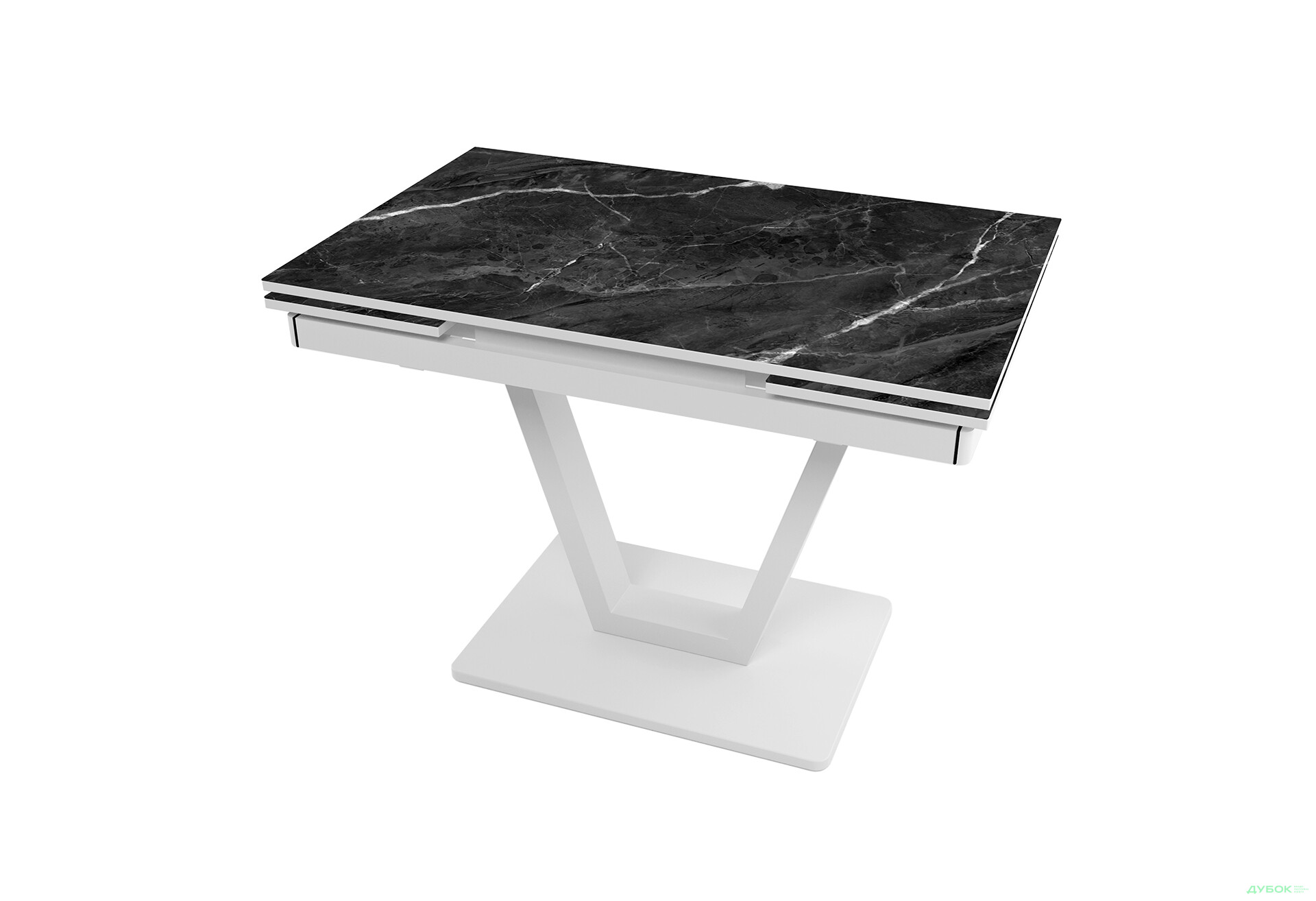 Изображение 1 - Стол кухонный Jam Maxi V / Максі В раскладной 110/170 см, белый / бриллиант 87 М