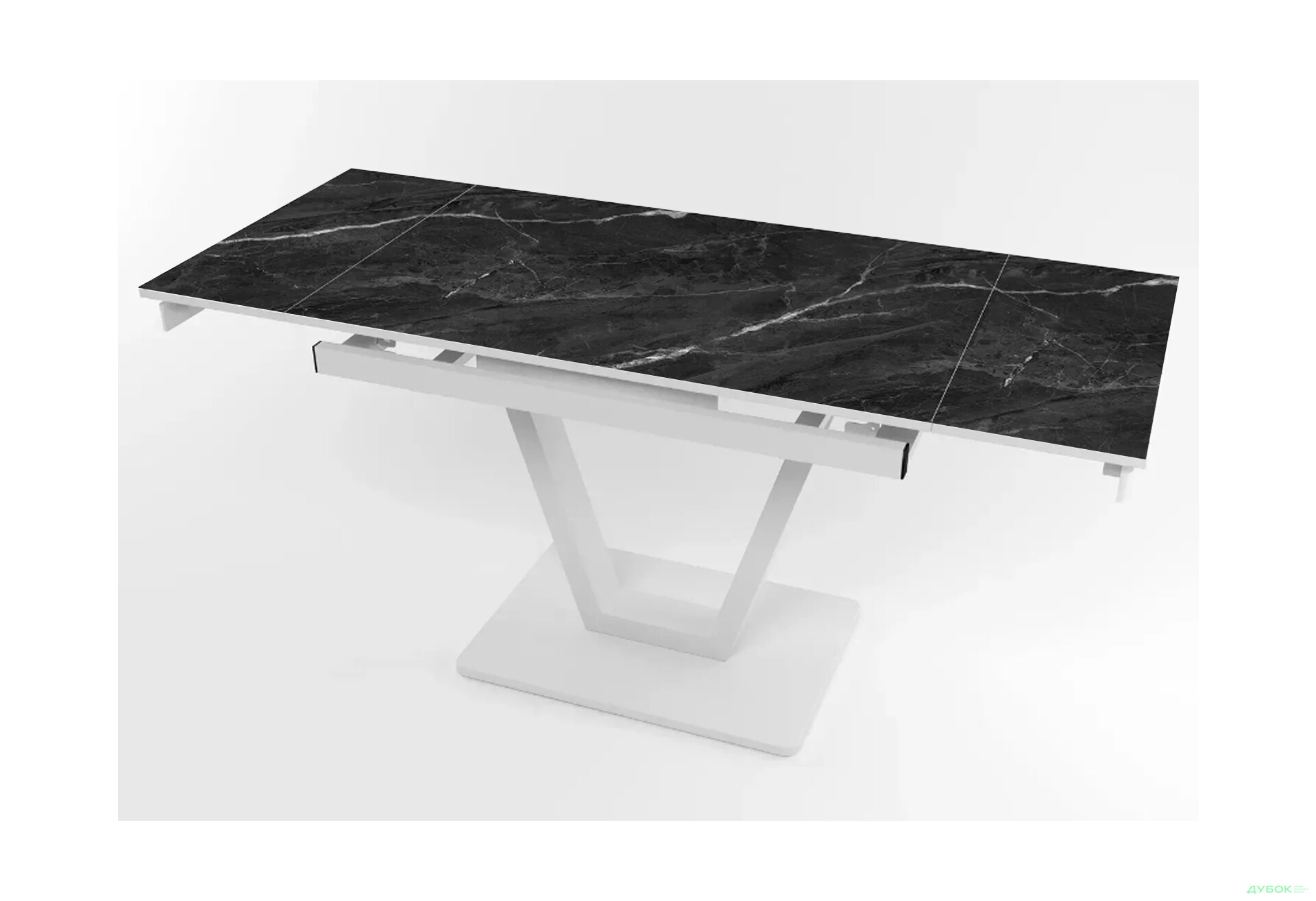 Зображення 2 - Стіл кухонний Jam Maxi V / Максі В розкладний 110 / 170 см, білий / діамант 87 М