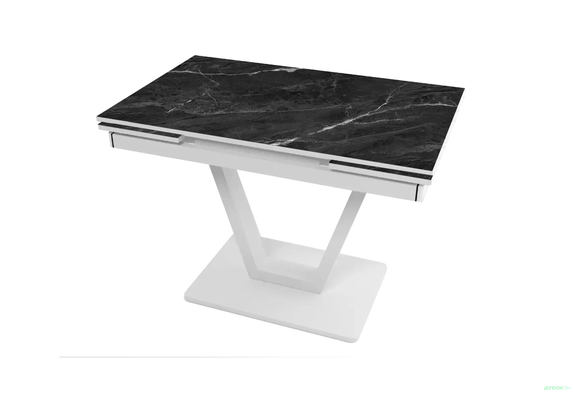 Зображення 1 - Стіл кухонний Jam Maxi V / Максі В розкладний 110 / 170 см, білий / діамант 87 М