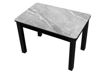 Стіл кухонний Jam Бостон 100 см, бетон чорний / скло діамант 78 М