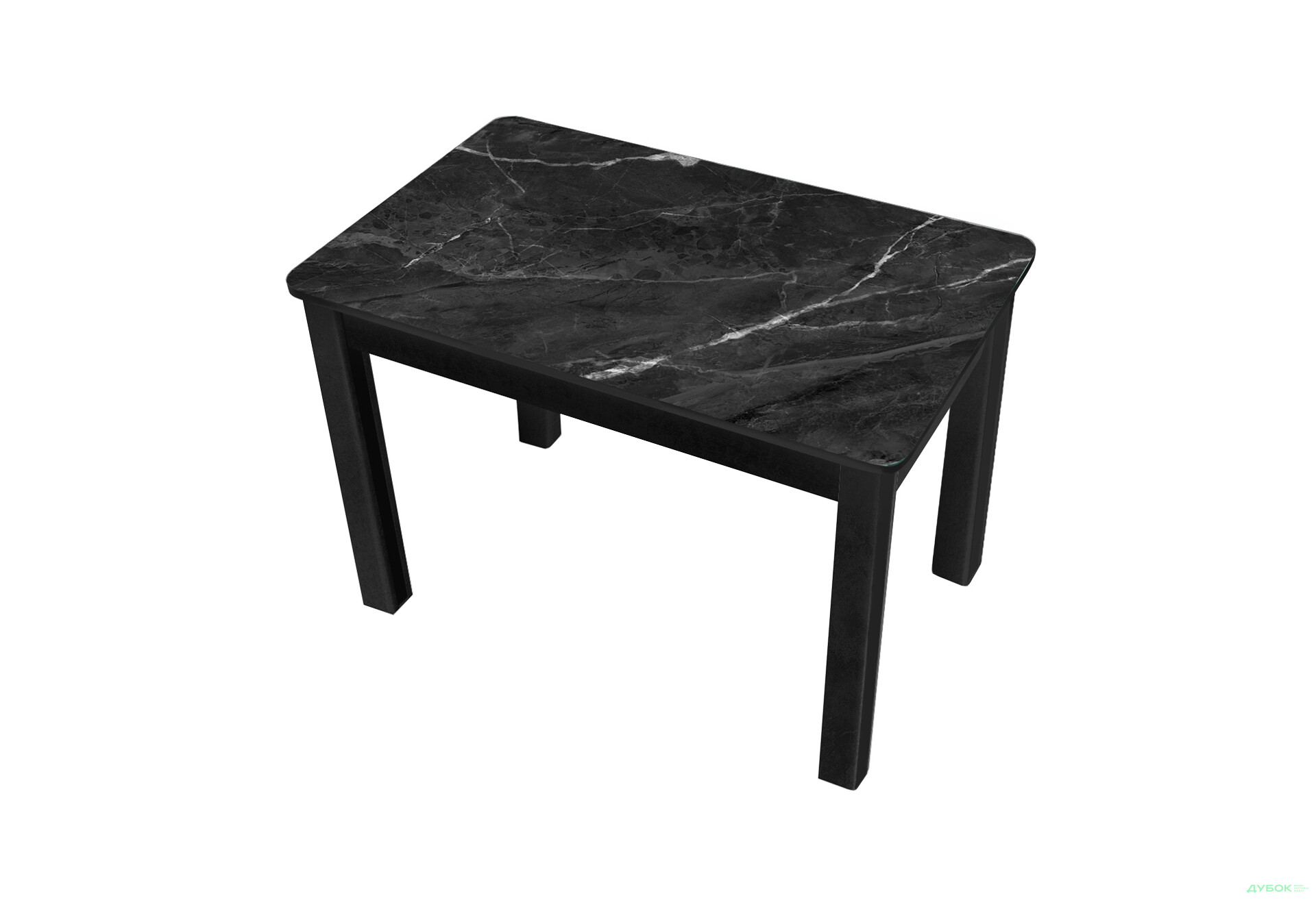 Зображення 1 - Стіл кухонний Jam Бостон 100 см, бетон чорний / скло діамант 87 М