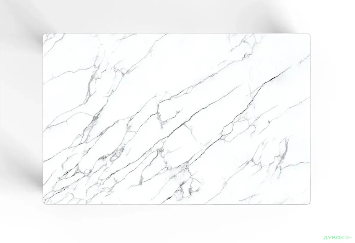 Зображення 3 - Стіл кухонний Jam Бостон 100 см, біле дерево / скло діамант 66 М