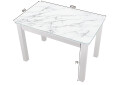 Зображення 2 - Стіл кухонний Jam Бостон 100 см, біле дерево / скло діамант 66 М
