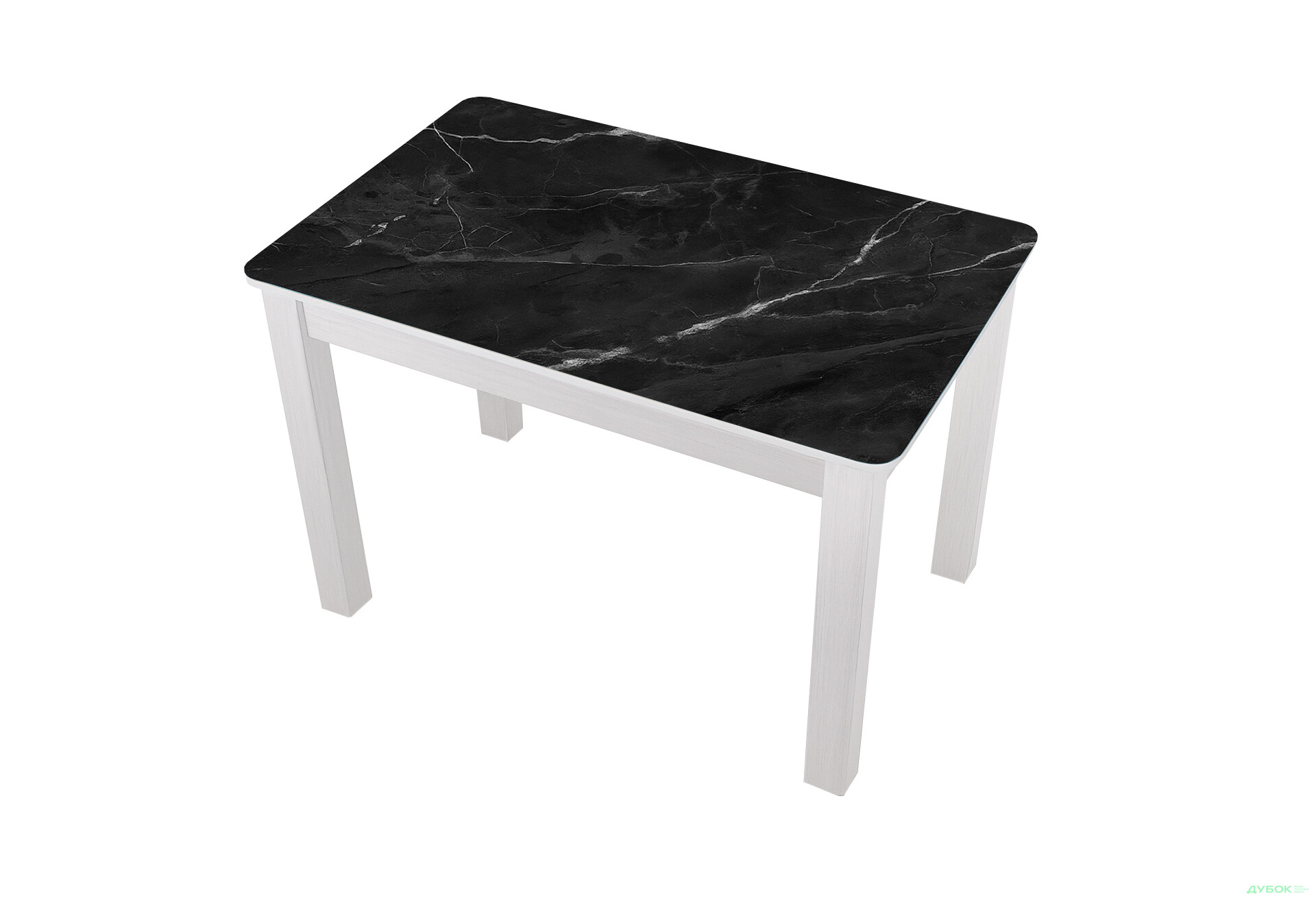 Зображення 1 - Стіл кухонний Jam Бостон 100 см, біле дерево / скло діамант 87 М