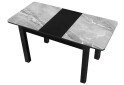 Зображення 2 - Стіл кухонний Jam Бостон А розкладний 120 / 155 см, бетон чорний / скло діамант 78 М