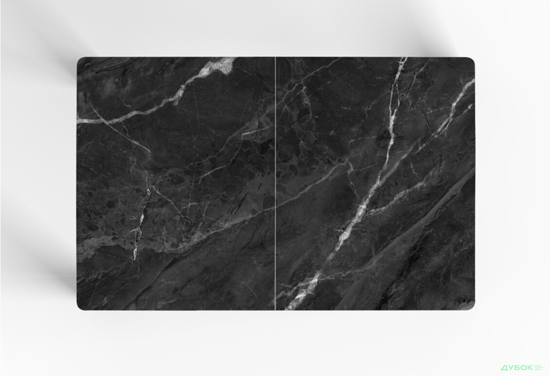 Зображення 3 - Стіл кухонний Jam Бостон А розкладний 120 / 155 см, бетон чорний / скло діамант 87 М