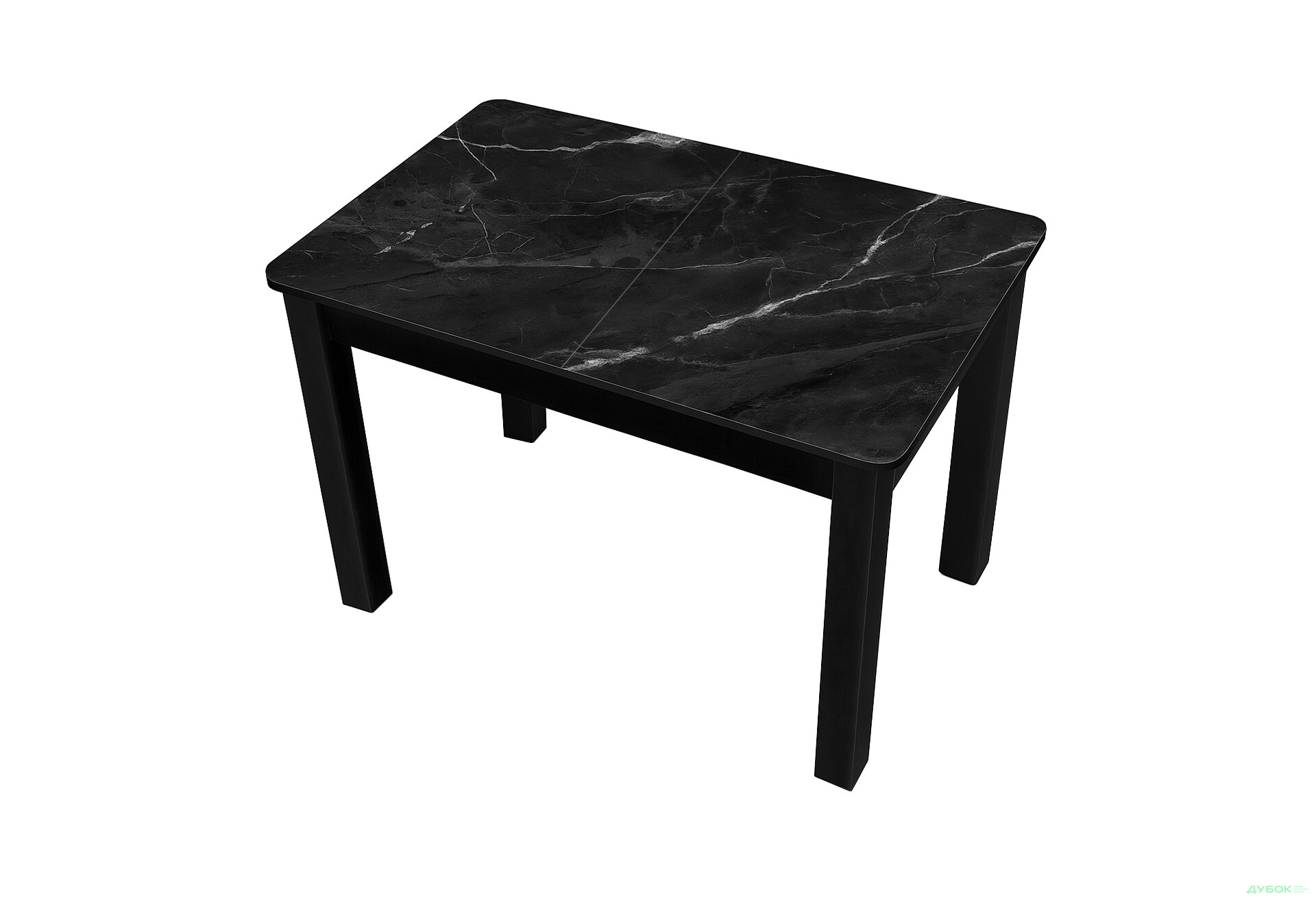 Зображення 1 - Стіл кухонний Jam Бостон А розкладний 120 / 155 см, бетон чорний / скло діамант 87 М