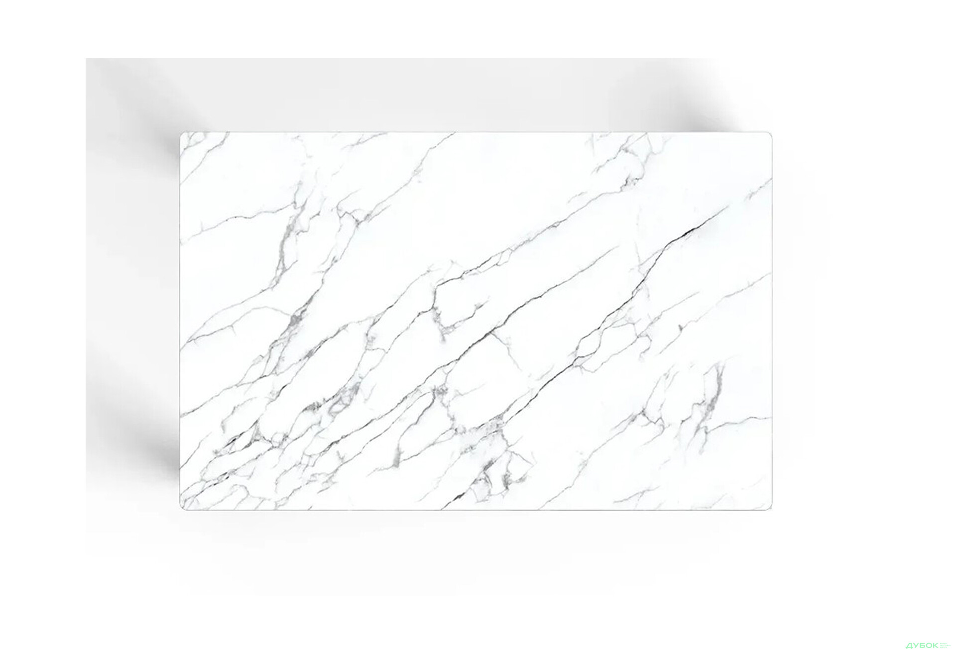 Зображення 3 - Стіл кухонний Jam Бостон А розкладний 120 / 155 см, біле дерево / скло діамант 66 М