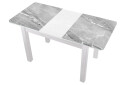 Зображення 2 - Стіл кухонний Jam Бостон А розкладний 120 / 155 см, біле дерево / скло діамант 78 М