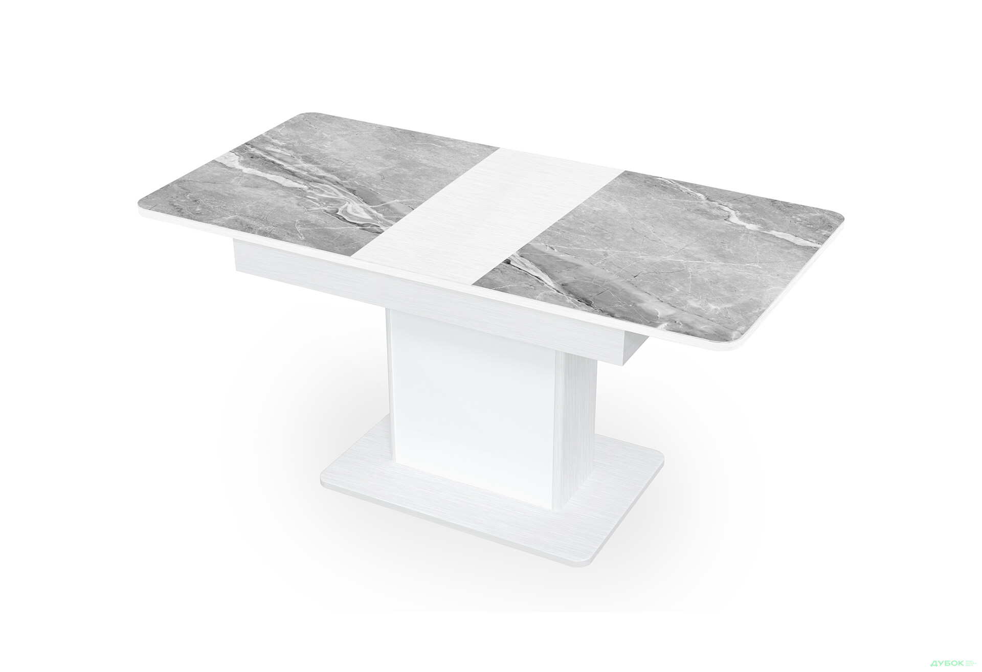 Изображение 2 - Стол кухонный Jam Бостон Т раскладной 140 / 180 см, белое дерево / стекло бриллиант 78 М