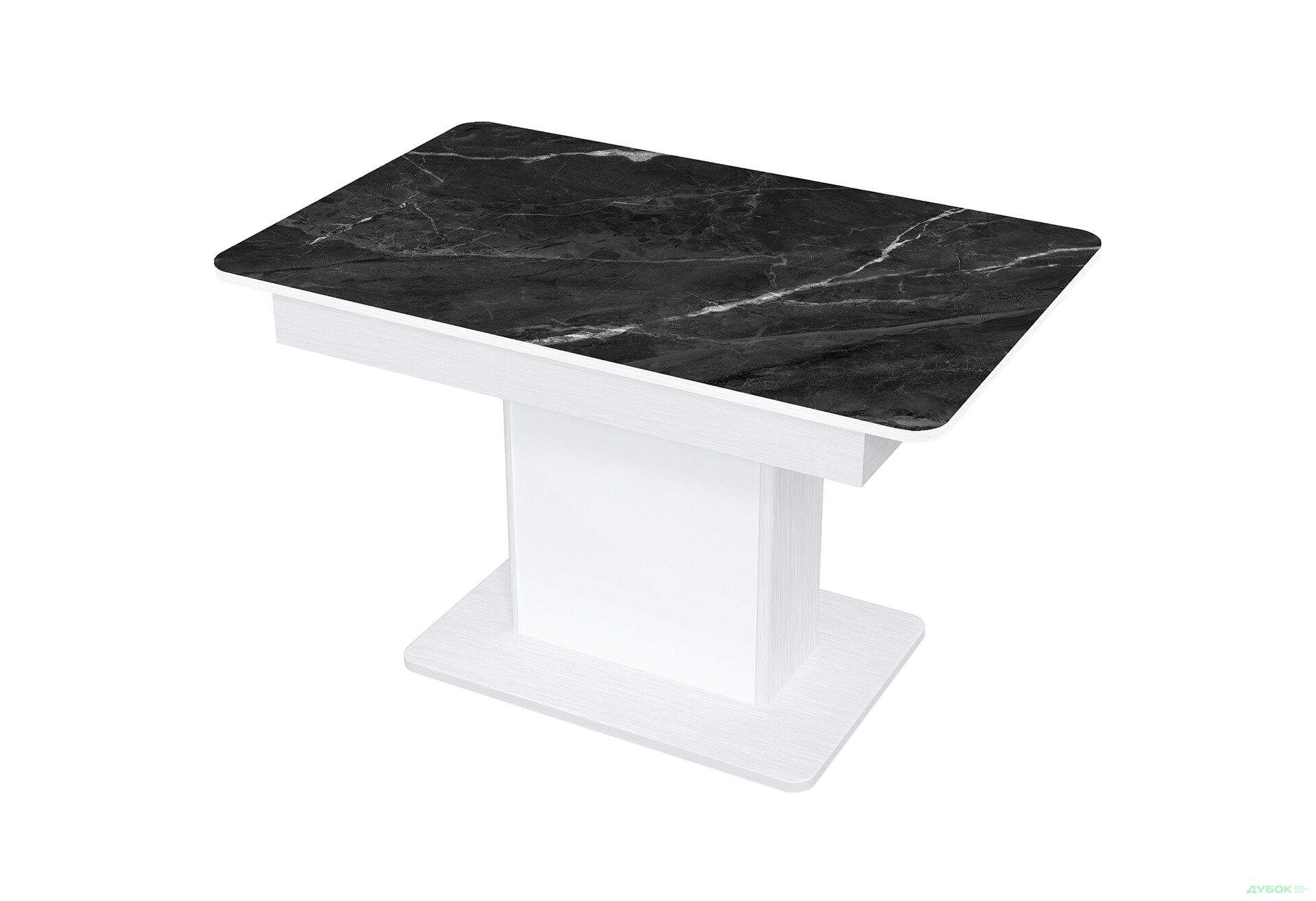 Изображение 1 - Стол кухонный Jam Бостон Т раскладной 140 / 180 см, белое дерево / стекло бриллиант 87 М