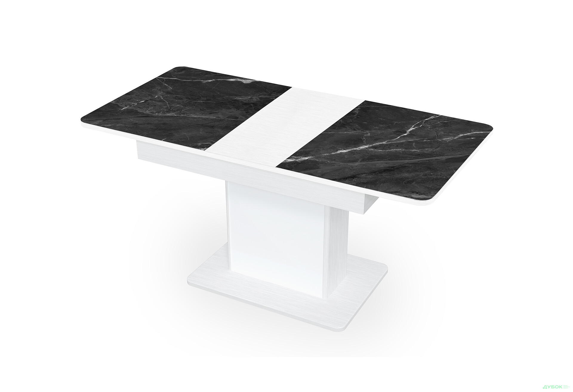 Изображение 2 - Стол кухонный Jam Бостон Т раскладной 140 / 180 см, белое дерево / стекло бриллиант 87 М