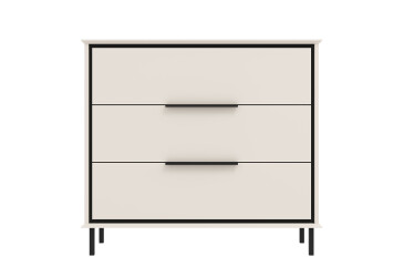 Комод Gerbor холдинг Хилс с 3 ящиками 100 см, кашемир / черный