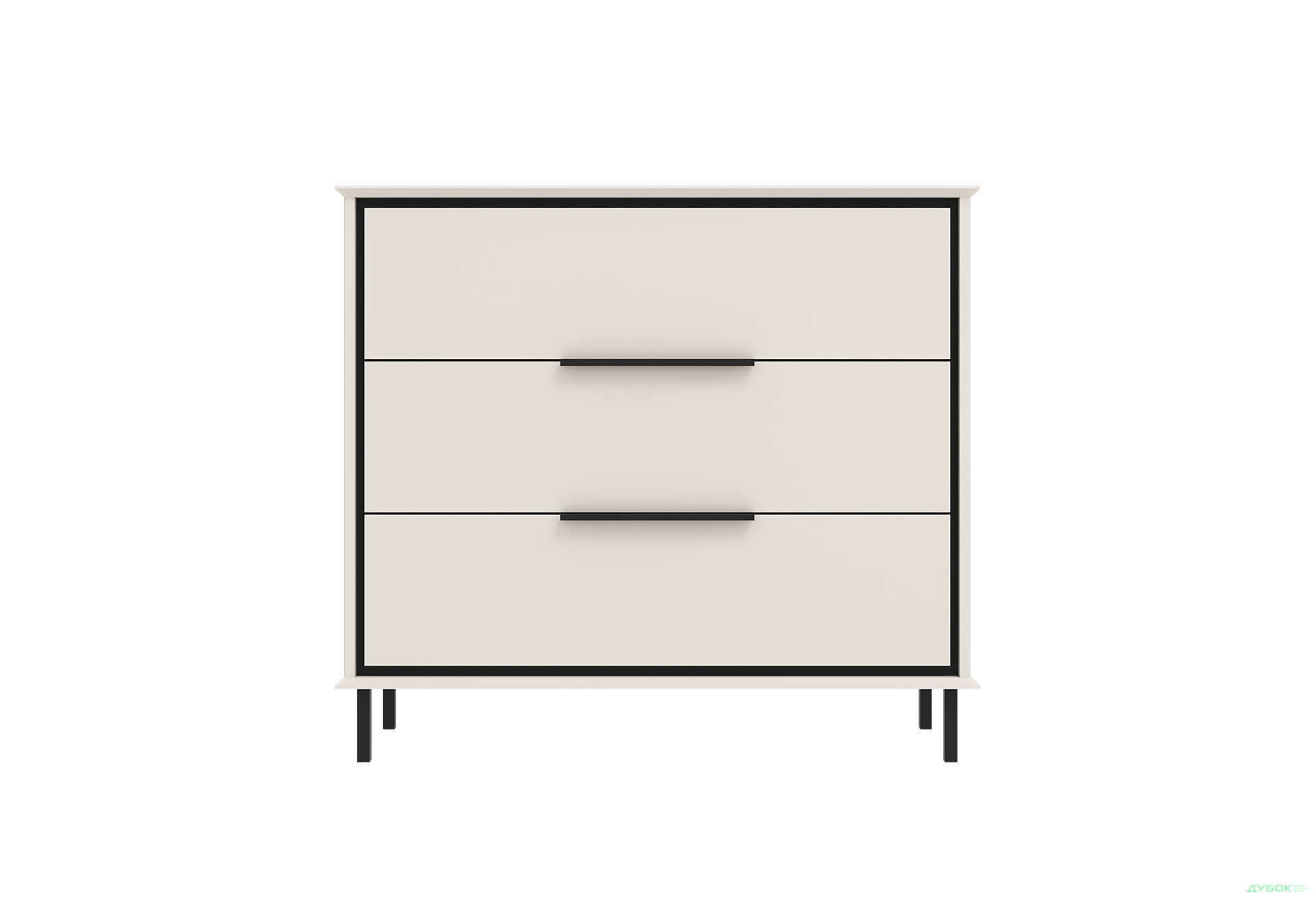 Изображение 1 - Комод Gerbor холдинг Хилс с 3 ящиками 100 см, кашемир / черный