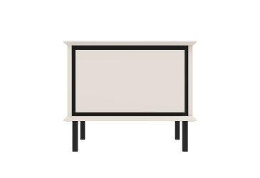 Тумба прикроватная Gerbor холдинг Хилс с 1 ящиком, кашемир / черный