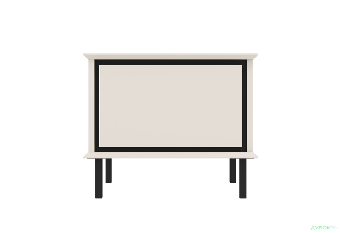 Тумба прикроватная Gerbor холдинг Хилс с 1 ящиком, кашемир / черный