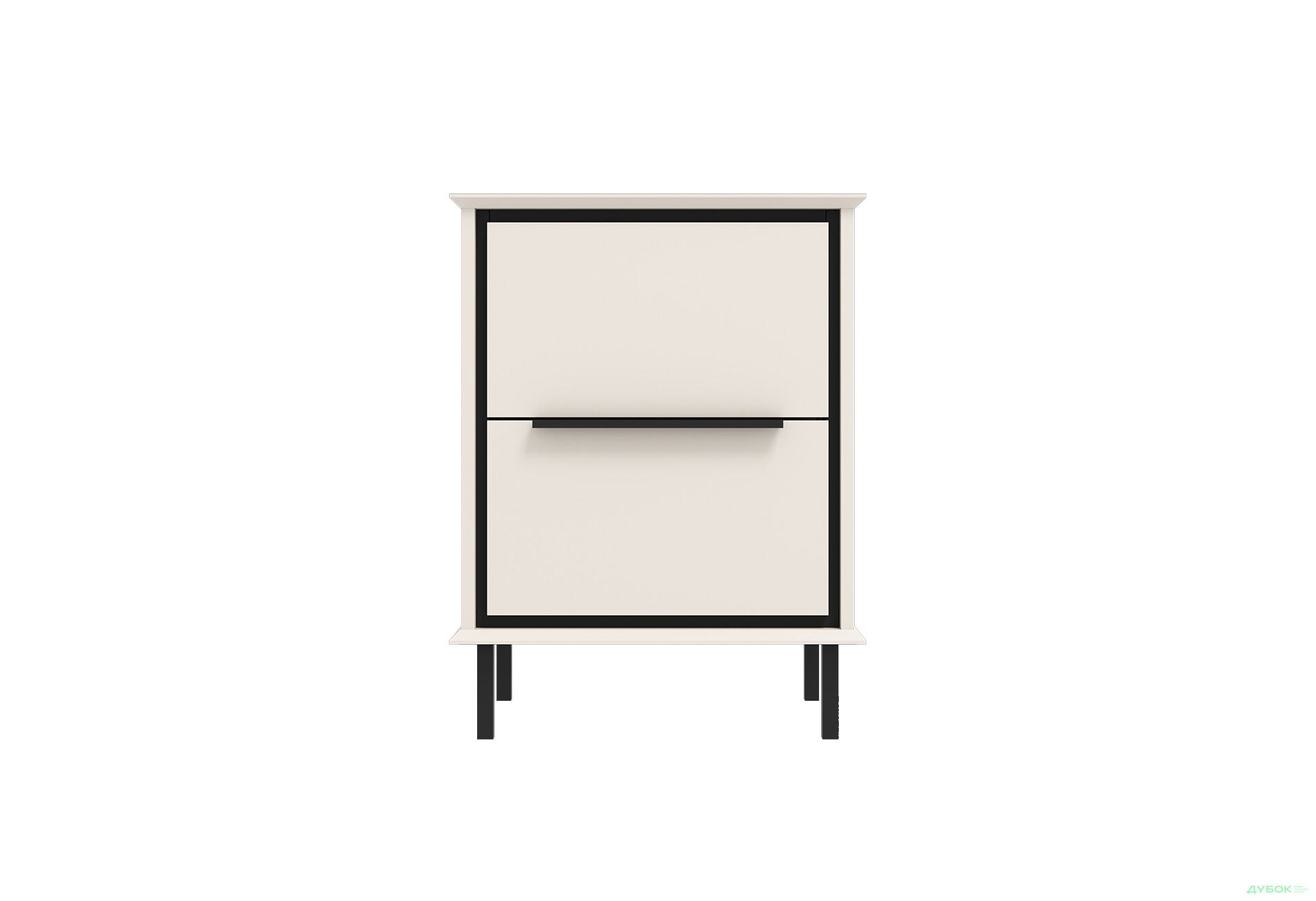 Изображение 1 - Тумба прикроватная Gerbor холдинг Хилс с 2 ящиками, кашемир / черный