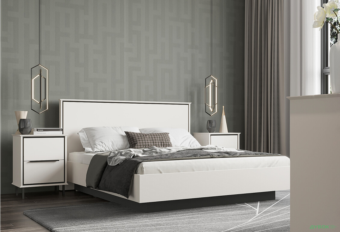 Изображение 2 - Тумба прикроватная Gerbor холдинг Хилс с 2 ящиками, кашемир / черный