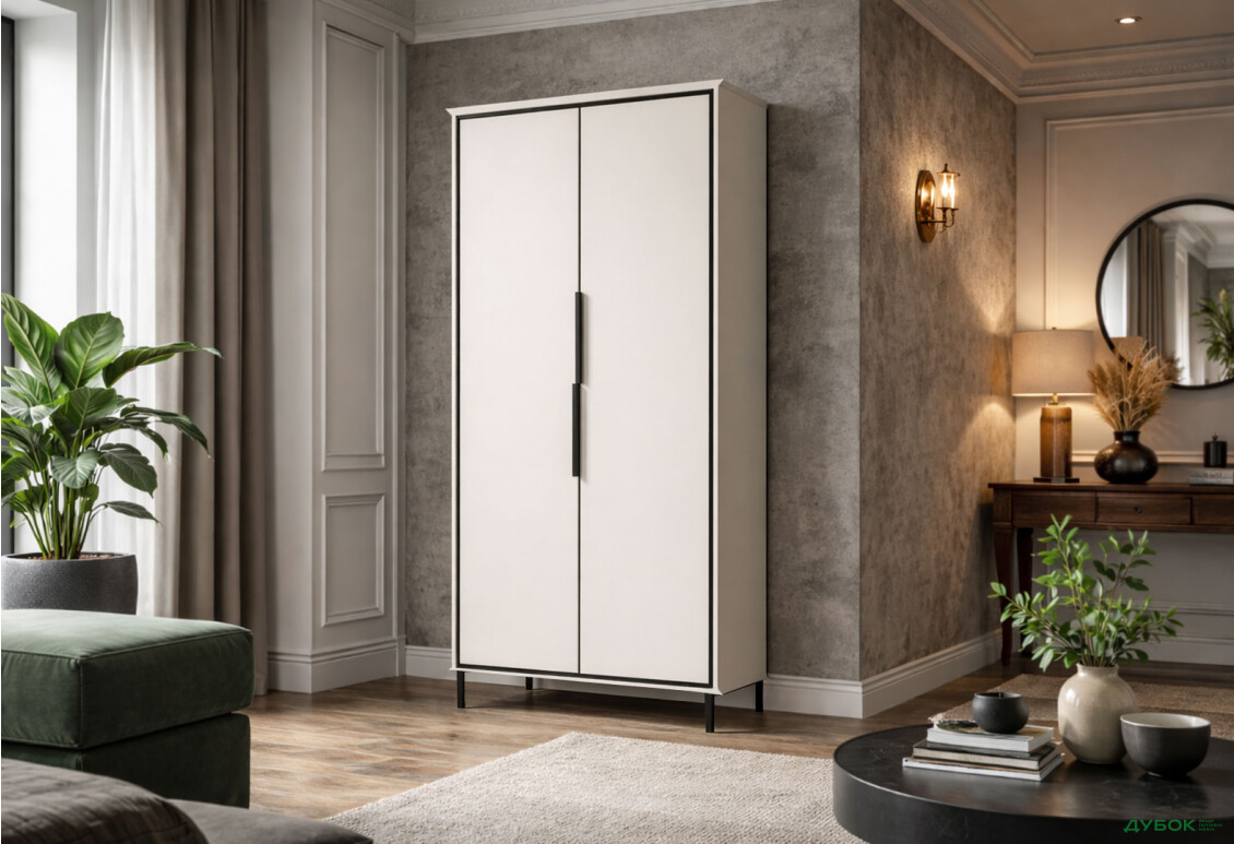 Изображение 2 - Шкаф Gerbor холдинг Хилс 2-дверный 100 см, кашемир / черный