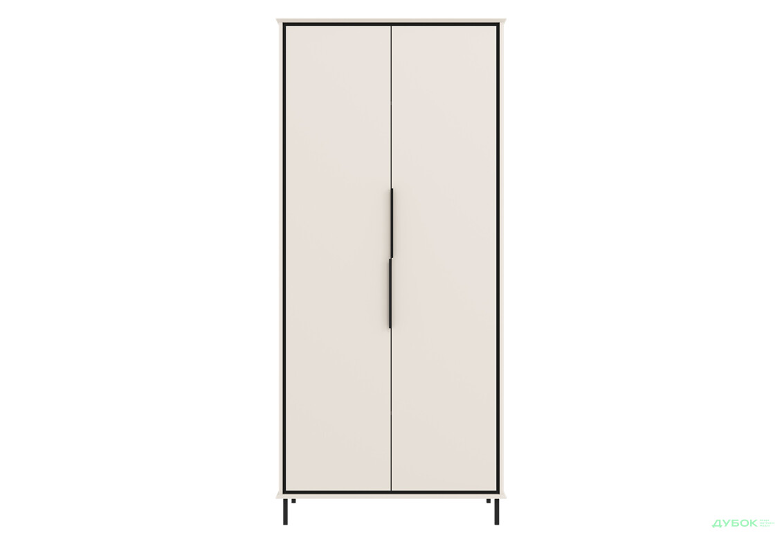 Шкаф Gerbor холдинг Хилс 2-дверный 100 см, кашемир / черный