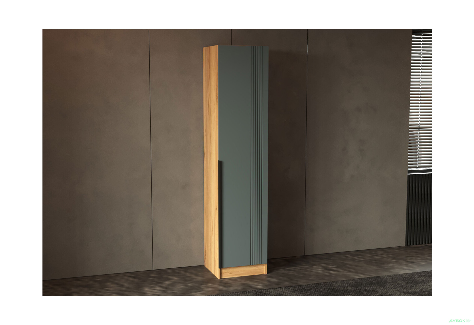 Изображение 2 - Шкаф-пенал Viant АРС 1Д с полками 45 см, тахо / темно-серый RAL 7012