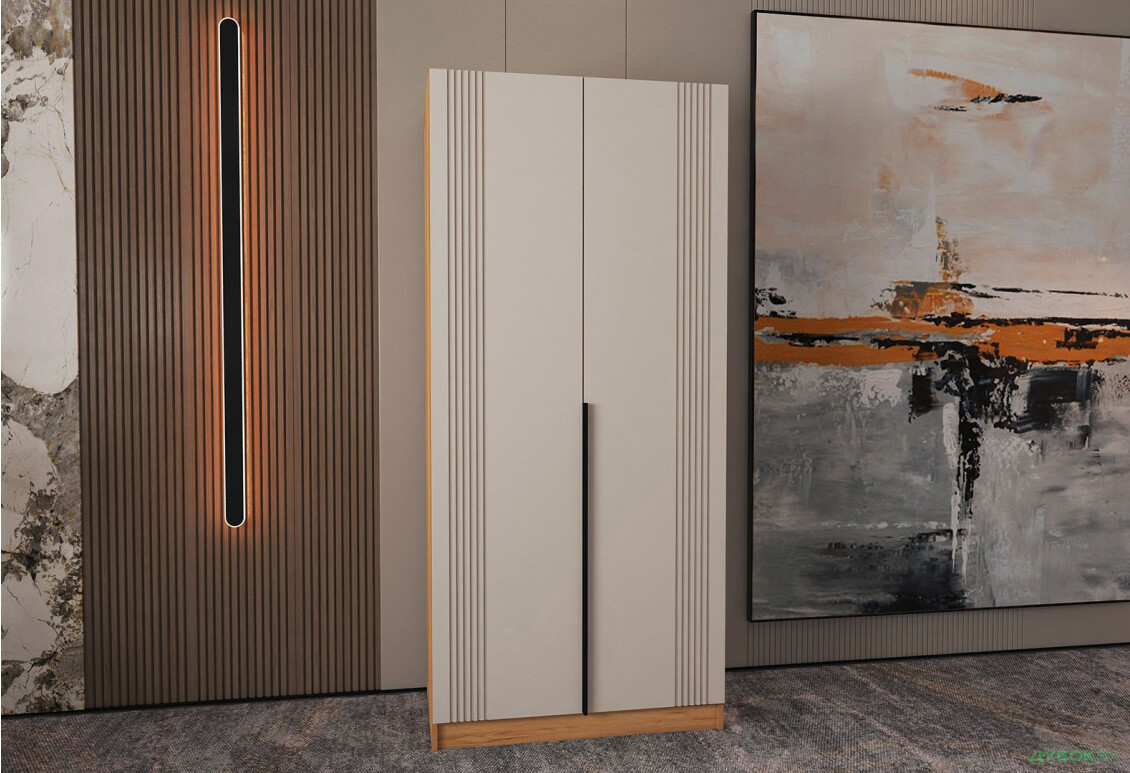 Изображение 2 - Шкаф Viant АРС 2-дверный со штангой и полками 90 см, тахо / кашемир