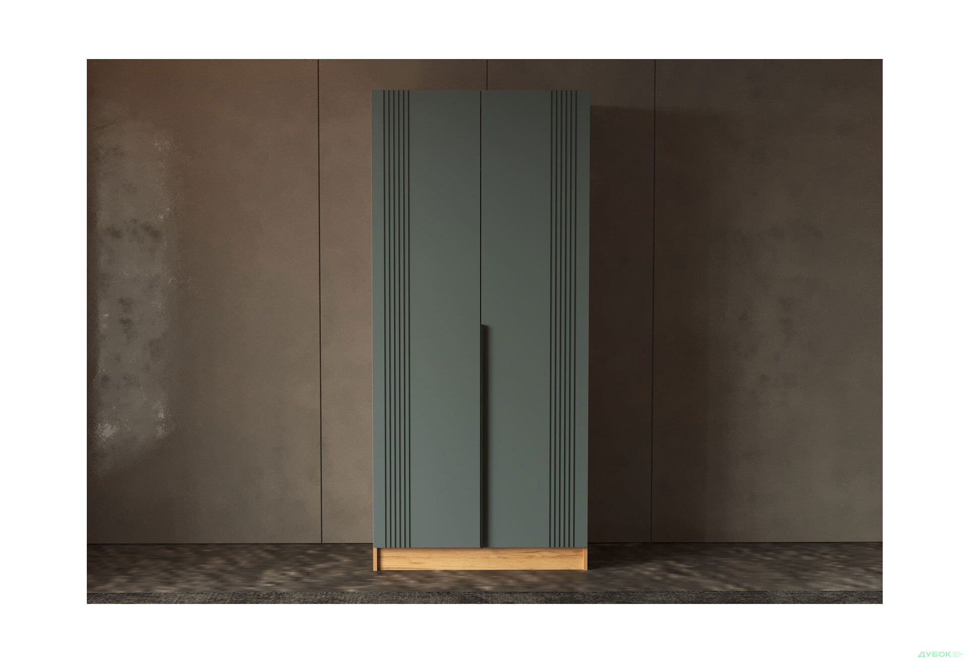 Изображение 3 - Шкаф Viant АРС 2-дверный со штангой и полками 90 см, тахо / темно-серый RAL 7012