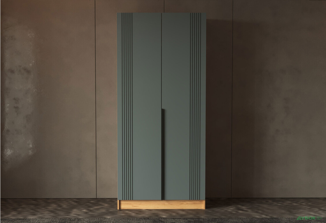 Изображение 3 - Шкаф Viant АРС 2-дверный со штангой и полками 90 см, тахо / темно-серый RAL 7012