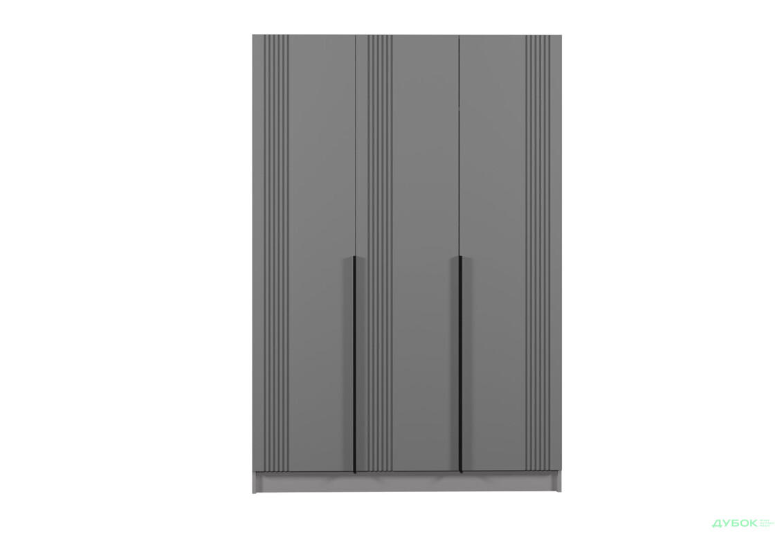 Зображення 3 - Шафа Viant АРС 3-дверна зі штангою та полицями 135 см, сірий / сірий RAL 7004