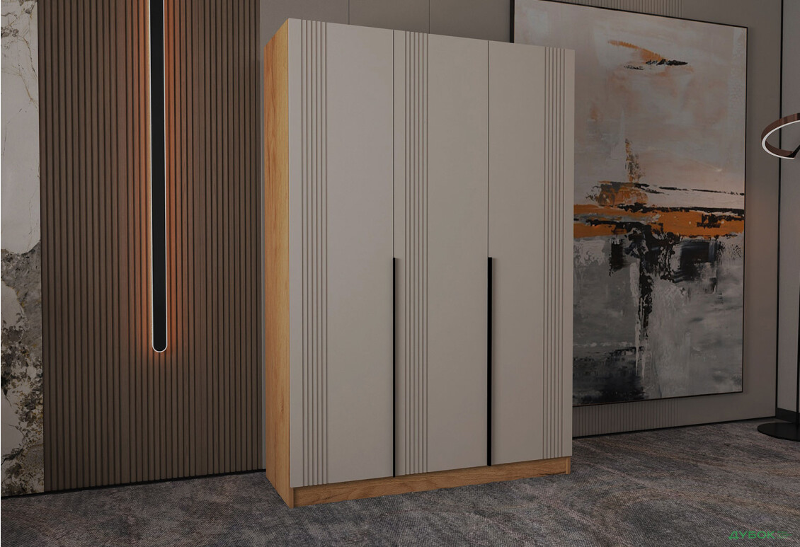 Изображение 2 - Шкаф Viant АРС 3-дверный со штангой и полками 135 см, тахо / кашемир